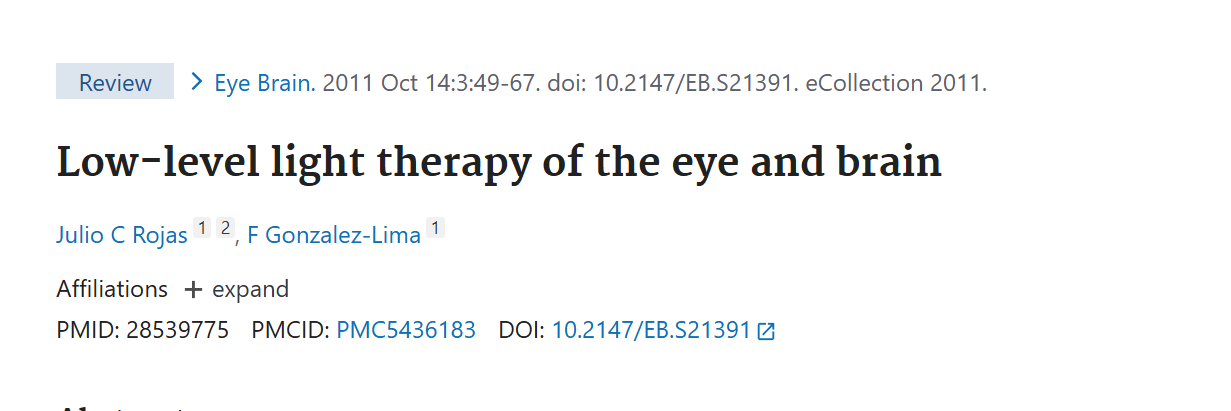 Low-level light therapy of the eye and brain
